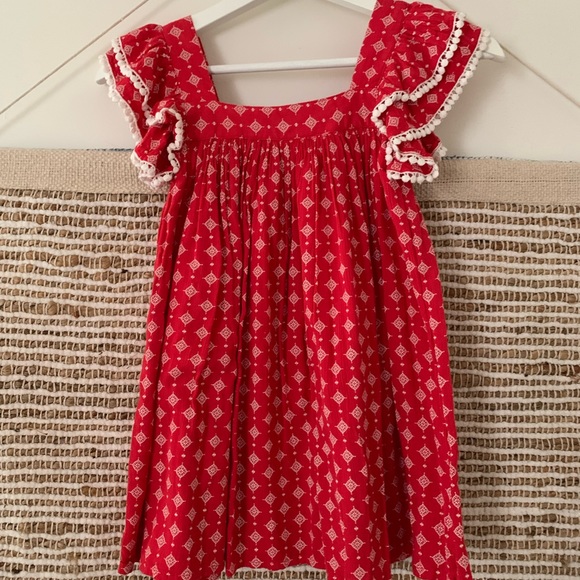 Sweet Magnolias New without tags red angel wing sleeve dress - Picture 6 of 6